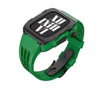 CHCWR For Band 9 8 7 44mm 45mm Series Luxury Modification Kit,Fluororubber Watch Strap Titanium alloy Case,For SE 6 5 4 Diy Mod Kit