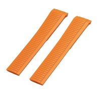 CHCWR For Patek AQUANAUT Philippe 5968A 5164A 5167A Metal Pins Orange Brown Watch Belt Rubber Watchband 21mm Silicone Strap