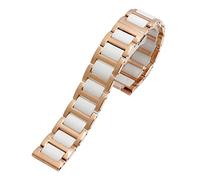 CHCWR For women man Ceramic Bracelet stainless steel combination watchband 12 14 15 16 18 20 22mm strap fashion watch wristwatch band