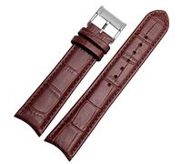 CHCWR Genuine leather watchband for Citizen Seiko wristband 20mm curve end cow leather black blue brown straps