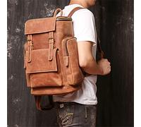 CHCWR Handmade Casual Men's Backpack Backpack Large Capacity Student Schoolbag Travel Bag Men (Color : A, Size : 29 * 43 * 18cm)