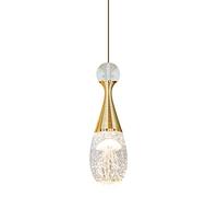 CHCWR Jellyfish LED Chandelier Modern Crystal Glass Pendant Lighting Nordic Restaurant Small Hanging Light Fixture 5W for Bar Home Art Deco Christmas Lights Yearn for (White Jellyfish)