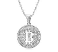 CHCWR jewelry titanium steel alloy rhinestone round B letter pendant necklace men's and women's necklace