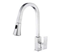 CHCWR Kitchen Faucet with Pull Down Sprayer Stainless Steel Hot and Cold 360° Rotation 2 Modes Automatic Homing Faucets for Kitchen Sinks