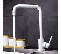 CHCWR Kitchen Mixer tap 304 Stainless Steel Cold and hot Dishwasher Faucet Rotating Kitchen Sink Faucet,Black (Color : OneSize)