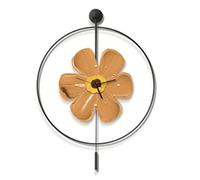 CHCWR Large Decorative Wall Clock with Pendulum,Modern Non-Ticking Silent Metal Wall Clocks for Living Room,Bedroom,Study,Office Non Ticking