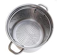 CHCWR Large Stock Pot Stainless Steel Cookware Heavy Duty Soup Pot with Stainless Steel Lid and Basket for Tamales, Steaming, Boiling & Frying-50 L