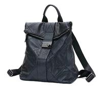 CHCWR Leather Anti Theft Women Backpack Outdoor Travel Bag Large Capactiy Girl's Schoolbag Daily Knapsack (Color : Black, Size : One Size)