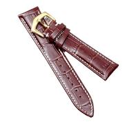 CHCWR Leather Straps Compatible with Leather Watch Strap Pp Pin Buckle 19mm20mm21mm22mm Men's Watchband(Brown Silver,20mm)