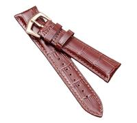 CHCWR Leather Straps Compatible with Leather Watch Strap Pp Pin Buckle 19mm20mm21mm22mm Men's Watchband(Brown Silver,20mm)