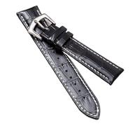 CHCWR Leather Straps Compatible with Leather Watch Strap Pp Pin Buckle 19mm20mm21mm22mm Men's Watchband(Brown Silver,20mm)