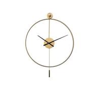 CHCWR Living Room Wall Clock Light Iron Art Restaurant and Decorative Clock