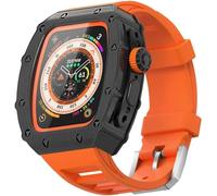 CHCWR Luxury Rugged Alloy Case Sport Rubber Watch Band,For Ultra 2 Ultra 8 Series,Sports Watch Band Case Mod Kit,For 49mm Replacement Accessories