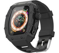 CHCWR Luxury Rugged Alloy Case Sport Rubber Watch Band,For Ultra 2 Ultra 8 Series,Sports Watch Band Case Mod Kit,For 49mm Replacement Accessories