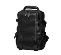 CHCWR Mens Leather Vintage Travel Backpack For Men Casual Laptop Bag Mens Cowhide Camping Backpack