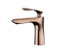 CHCWR Modern Bathroom Faucet Bathroom Basin Faucets Gold Sink Mixer Tap Hot Cold Single Handle Deck Mounted Lavatory Crane Water Tap Rose Gold(Deep Green)