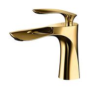 CHCWR Modern Bathroom Faucet Bathroom Basin Faucets Gold Sink Mixer Tap Hot Cold Single Handle Deck Mounted Lavatory Crane Water Tap Rose Gold(Deep Green)