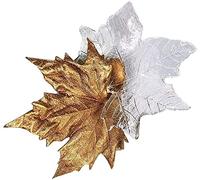 CHCWR Modern Wall Mount Lamp, Wall Lamp, Maple Leaf Shaped Wall Lamp, Copper LED Base for Bedroom Bedside Corridor Living Room Hotel Aluminum Leaf Lamp Shade Wall Lamp