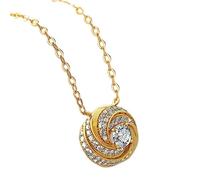 CHCWR Moissanite Pendant Necklace For Women Pendant 0.4CT Round Diamond Jewelry Wedding
