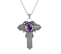 CHCWR New 2026 Unisex Creative Large T Shaped Pendant Necklace With Natural Rhodochrosite 925 Sterling Silver Tiger Eye Luxury Gifts Jewelry For Women Decoration Trendy For Women And Men