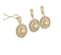 CHCWR New 2026 Unisex S925 Sterling Silver Drop Earrings Necklace Set For Women Vintage Jewelry Natural Shell Wedding Gifts Decoration Luxury With You Accessories Trendy For Women And Men