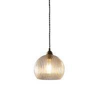 CHCWR Nordic 1-Light Round Glass Pendent Lamp Japanese Style Bar Bed Head Chandelier Ceiling Light Furong Restaurant Corridor Light Fixture Yearn for (20 * 16cm)