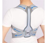 CHCWR Posture Corrector Back Brace Clavicle Support Belt Corset Stop Slouching Hunching Adjustable Back Trainer Unisex (Color : white-Fruit peach5, Size : L code)