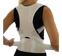CHCWR Posture Corrector Shoulder Bandage Corset for The Back Orthopedic Posture Correction Lower Back Support Belt for Men Women (Color : White, Size : X-Large)