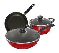 CHCWR Pots and Pans 3pcs/Set Stainless Steel Pot Soup Pot Nonmagnetic Cooking Multi Purpose Cookware Non Stick Pan Induction Cooker Kitchen Supplies