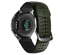 CHCWR Replacement Silicone Watch Band for Forerunner 230/235 / 220/620 / 630 / 735Xt Watch Outdoor Sport Watch Strap/Green Black