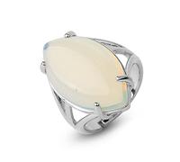 CHCWR Rings For rls, Inlaid Olive-Shaped Natural Opal Stone Adjustable Op Knuckle Tail Ring Finger Joint Ring Jewelry For Wom Lady rls Wedding Valtine'S Day ft