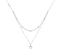 CHCWR Rings for Teen Girls, Heart Pendant Necklace For Women Double rs Female Necklaces Jewelry Gift