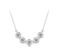 CHCWR Rings for Teen Girls,Moissanite Pendant Necklace with Plating, Jewelry Box Packed