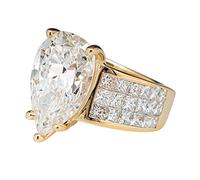 CHCWR Rings for Women Men, Water Drop Pear Shaped Zircons Ring For Women Simple Micros Set Squares Diamond Ring For Women Birthday Gift Jewellery for Mother Mum