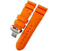CHCWR Rubber Watchband 22mm 24mm 26mm Silicone Watch Strap For Panerai Submersible Luminor PAM Waterproof Bracelet