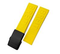 CHCWR Rubber Watchband 22Mm 24Mm for Superocean Heritage Avenger Challenger Woven Silicone Waterproof Soft Watch Strap/Blue Black Letters/22Mm