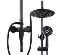 CHCWR Shower System, Wall Mounted Shower Faucet Set for Bathroom, Brass Luxury High Pressure Shower Head Hand Held Spray Shower Trim Included