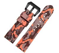 CHCWR Silicone watchband For PAM111 386 441 series wristband straps 20mm 22mm 24mm 26mm Waterproof sports camouflage bracelet