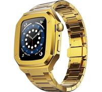 CHCWR Stainless Steel Metal Watch Band，Compatible with Ultra 8 7 6 SE 5 4 44/45mm 49mm Series, Modification kit Noble Metal Strap DIY