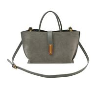 CHCWR Suede Tote Bag for Women Brown Suede Fashion Retro Shoulder Satchel Bag for Work Travel Shopping