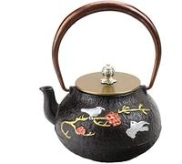 CHCWR Teapot Ceramics Cast Iron Teapot Kettle for Loose Leaf Tea and Teabags Tea Kettle Stovetop Safe Fully Enameled Interior The New