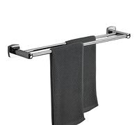 CHCWR Towel Rail Double Towel Bar Rail 50cm 60cm 70cm Towel Holder Rack Wall Mounted/All Copper chrome plating Silver (Size : 30cm)