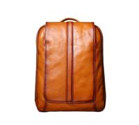 CHCWR Vintage Genuine Leather Backpack For Men Cowhide Travel Bag Casual Business Laptop Bag For Mens (Color : Black, Size : 15.7 * 11.8 * 3.3inch)