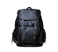 CHCWR Vintage Genuine Leather Mens Backpack Leather Backpack Cowhide Travel Bag Large Capacity Laptop Bag For Men (Color : Dark brown, Size : 17 Inches)