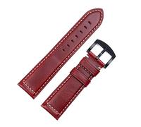 CHCWR Vintage Italian Waxed Leather Watch Band Bracelet 18mm 20mm 22mm 24mm Strap Wrist Accessories