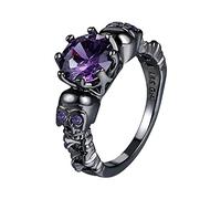 CHCWR Vintage Rings for Women, Punk Skull Gothic Retro Women's Rings Women Men's Halloween Jewelry Women's Valentine's Day Present for Girlfriend Wife Special Occasion