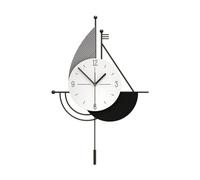 CHCWR Wall Clock Living Room Fashion Art Clock Silent Creative Sailing Clock Home Decoration Wall Hanging Watch