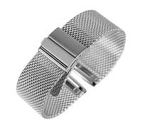 CHCWR watch strap black/silver/rose golden 18mm/20mm/22mm watch band mesh stainless steel strap fold over clasp watches replacement bracelet bracelet
