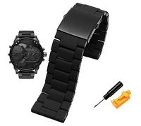 CHCWR Watch Strap For Diesel DZ7370 DZ7395 DZ 7430 DZ7396 Men's Large Dial Silica Gel Fine Steel Watch Band 28mm