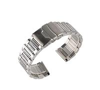 CHCWR watch strap stainless steel 22mm black/silver soild watchband for men watches metal straps clock replacement watch band bracelet